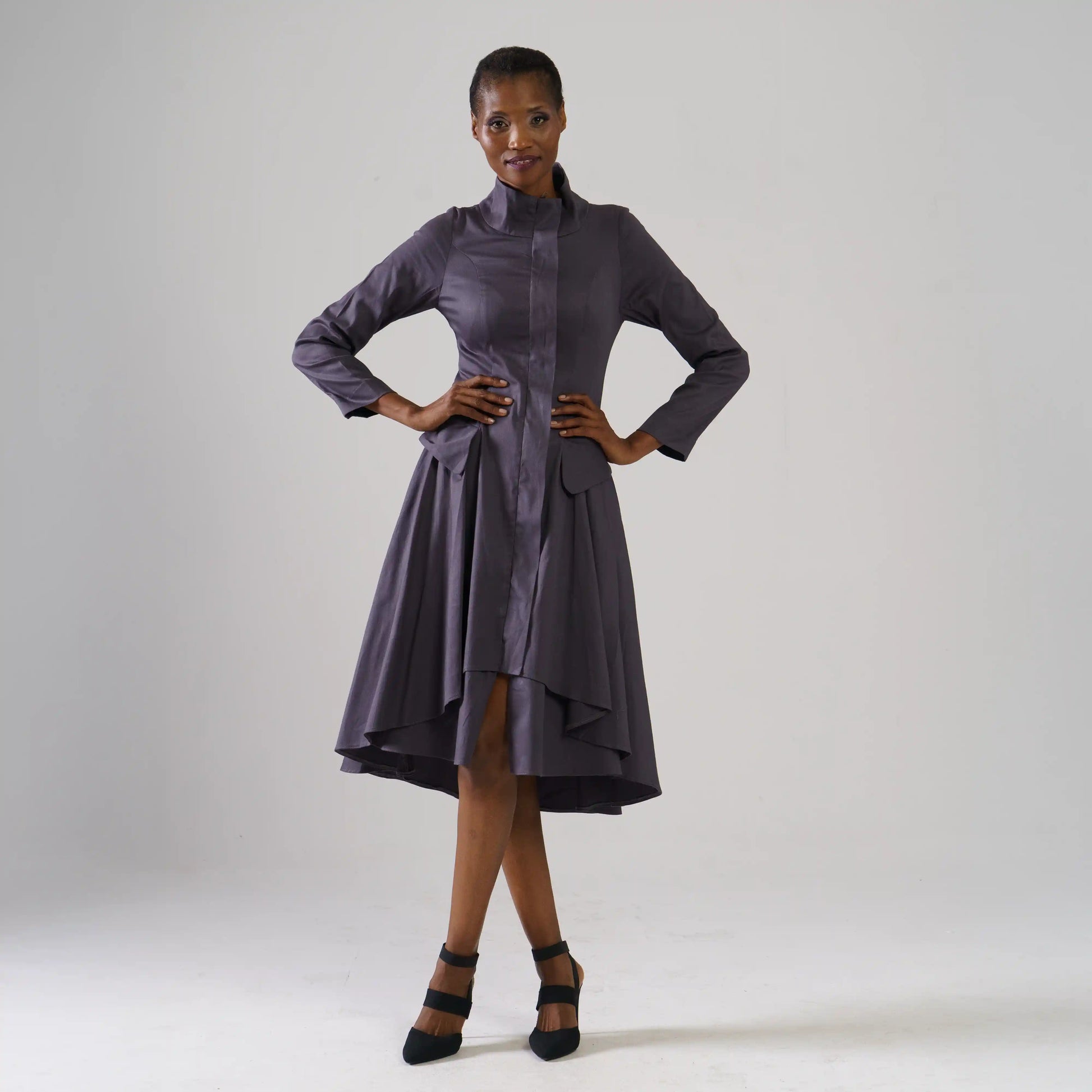 VALERIE Black Coat Dresses Leigh Schubert