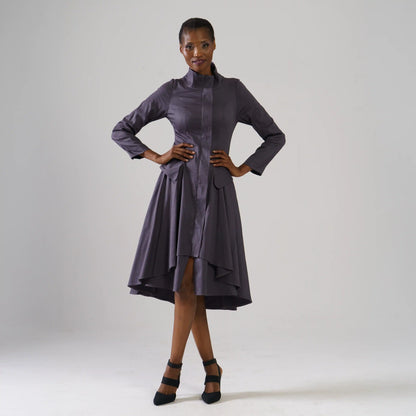 VALERIE Black Coat Dresses Leigh Schubert