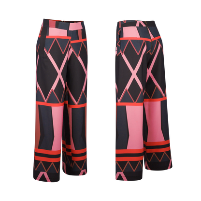 WENDI Jayden Navy Print Pants Leigh Schubert