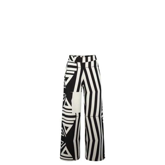 Leigh Schubert Pants WENDI Print Black White