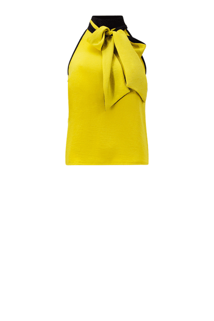 MELROSE Yellow Black Trims Shirts & Tops Leigh Schubert