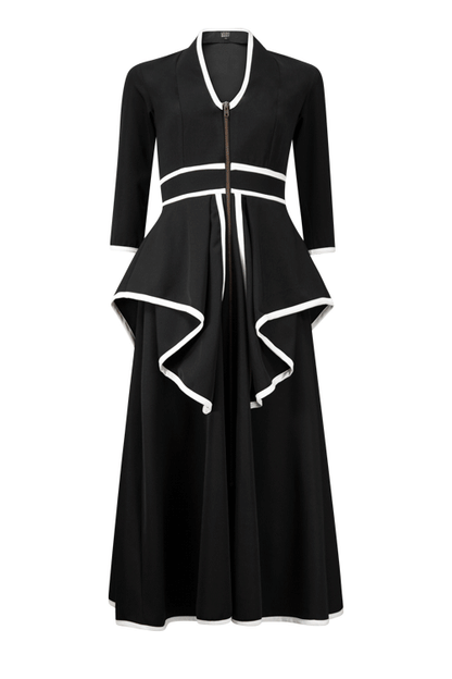 NICOLE Black Ivory Coat Dresses Leigh Schubert
