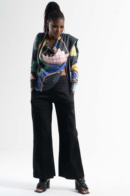 ARAPAHO Black Multi Print Shirts & Tops Leigh Schubert