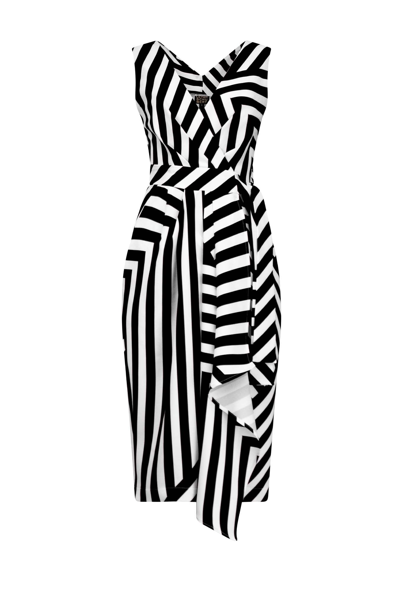 MAGNOLIA Haphazard White Black Print Dresses Leigh Schubert