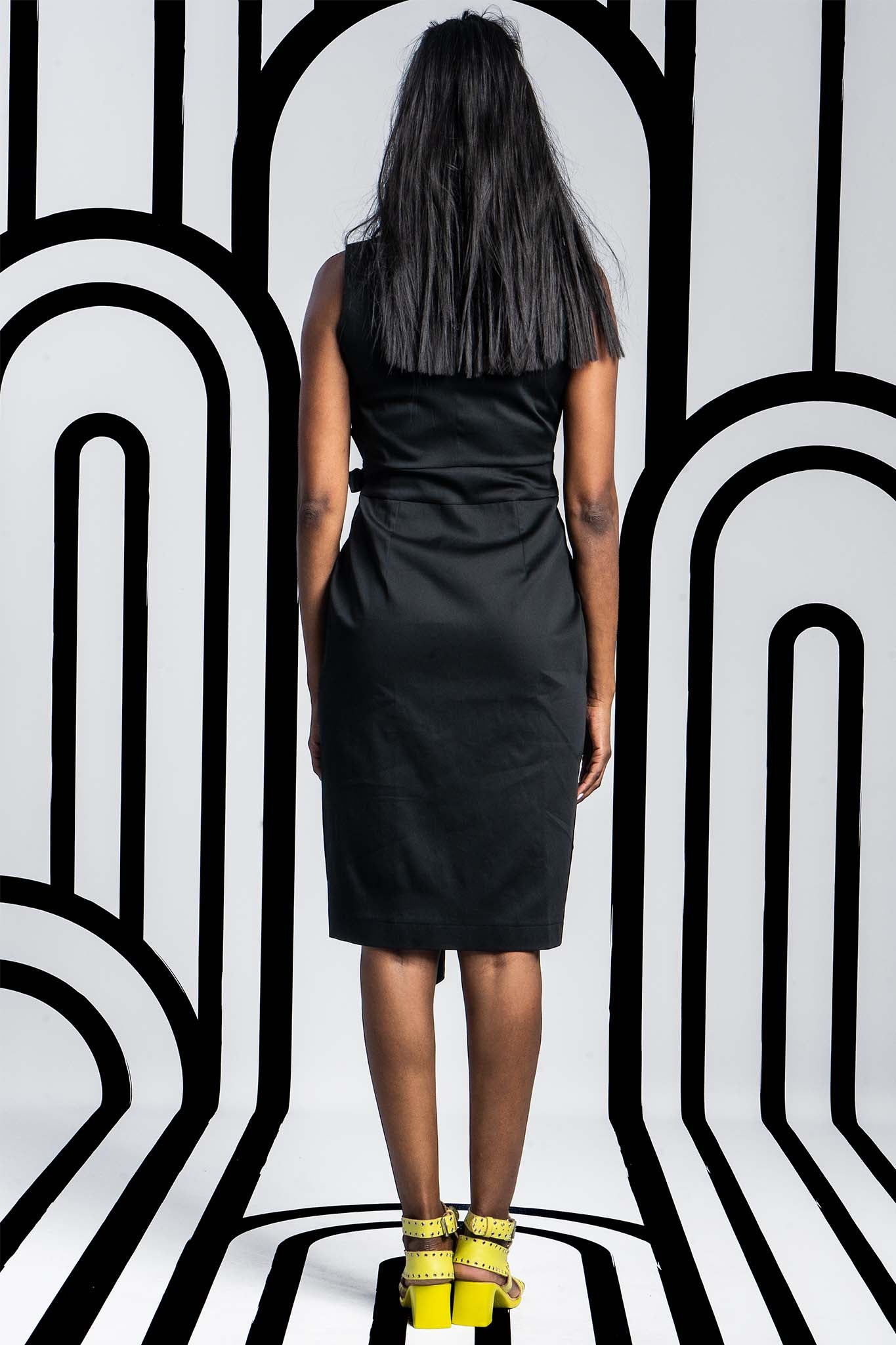 MAGNOLIA Haphazard White Black Print Dresses Leigh Schubert