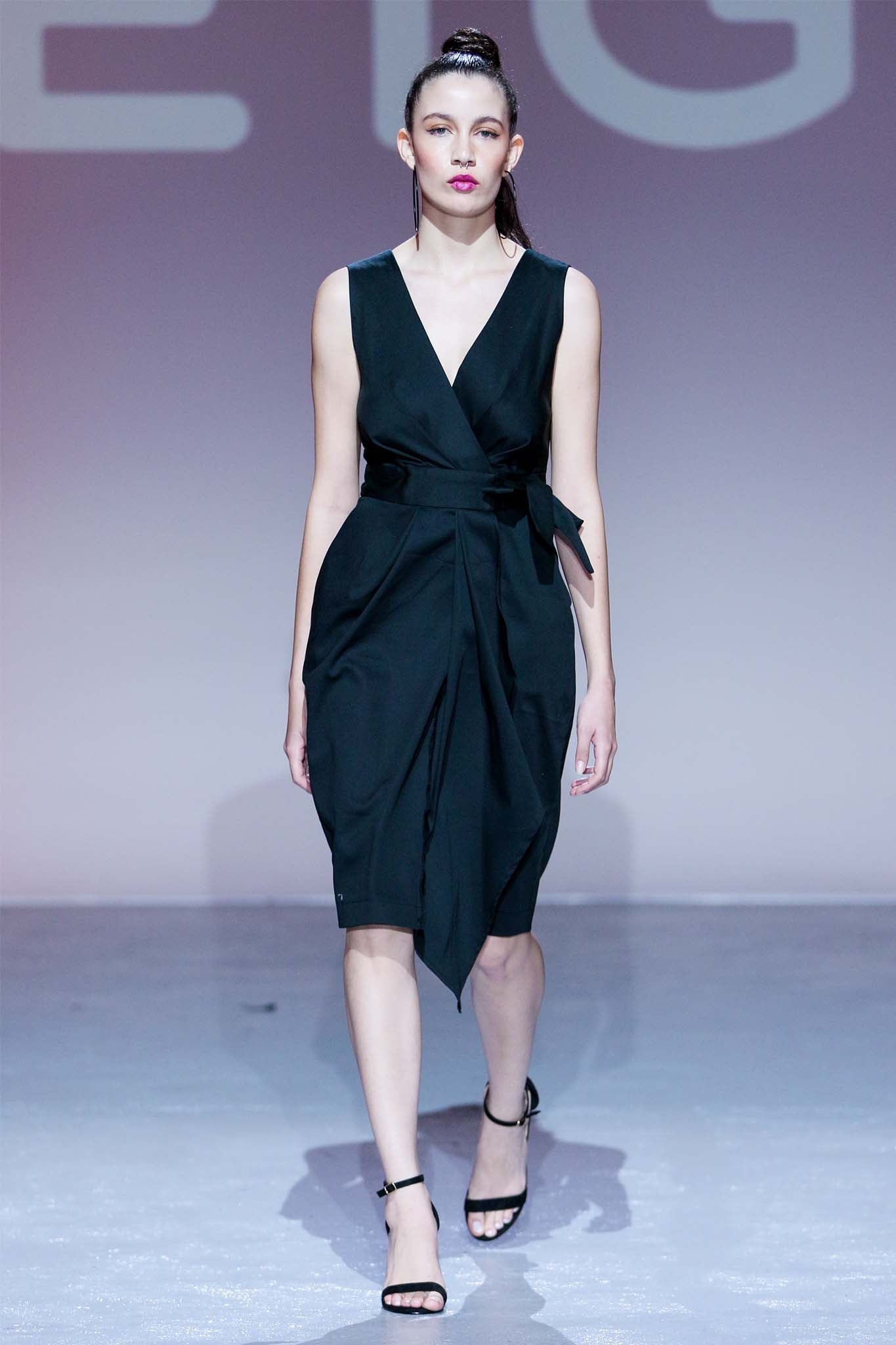 MAGNOLIA Haphazard White Black Print Dresses Leigh Schubert
