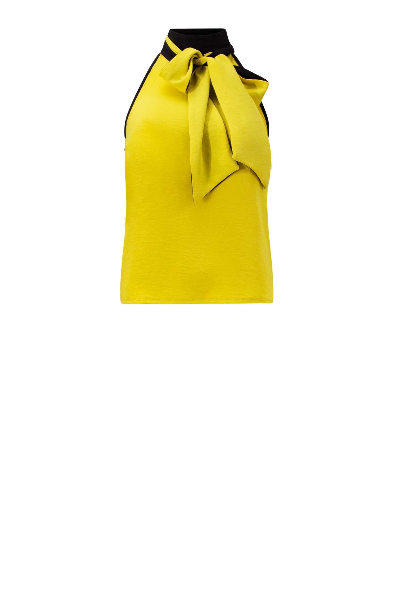 MELROSE Yellow Black Trims Shirts & Tops Leigh Schubert