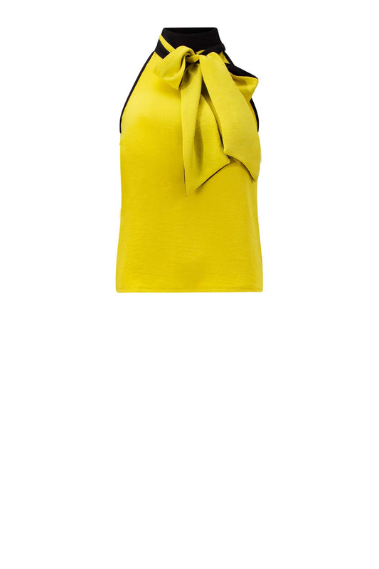 MELROSE Yellow Black Trims Shirts & Tops Leigh Schubert