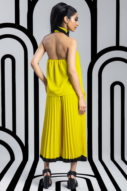 MELROSE Yellow Black Trims Shirts & Tops Leigh Schubert