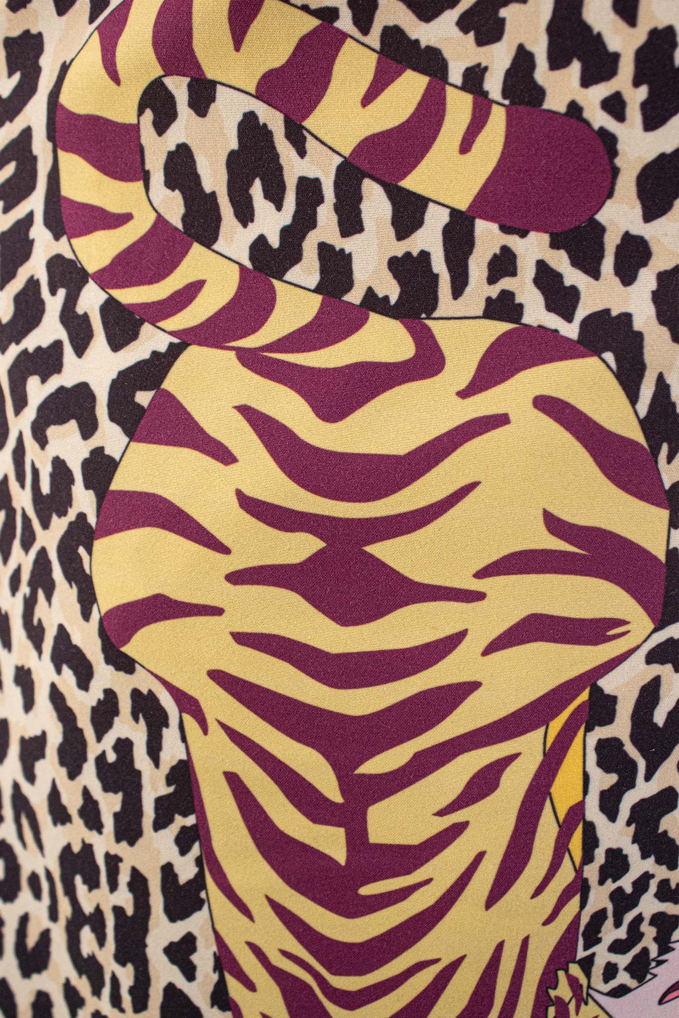 Leigh Schubert BONGLES Pants Leopard Tiger Print.