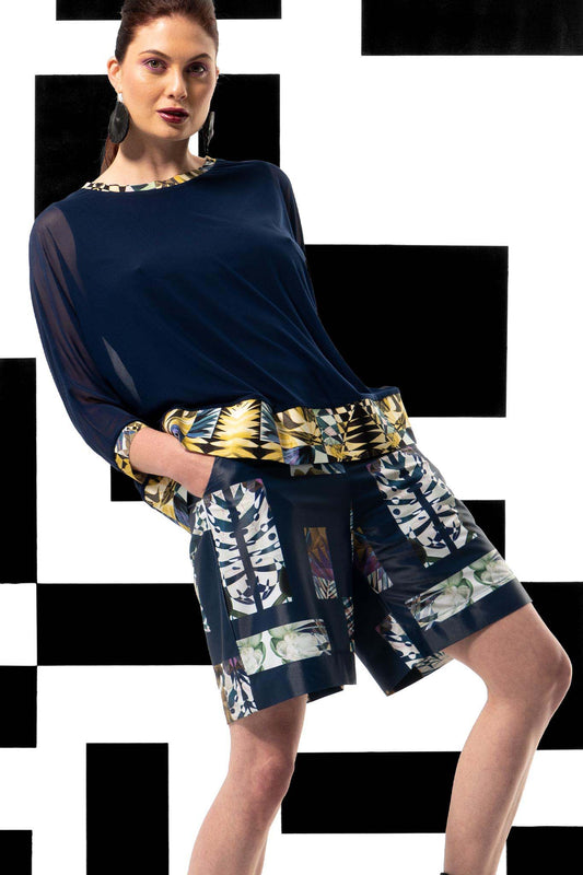 LIMA Navy Linen Shorts Leigh Schubert