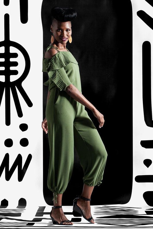 RIVIERA Olive Jumpsuits & Rompers Leigh Schubert