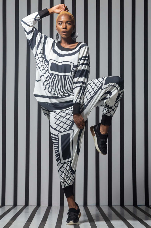 SHERONA Ivory Black Outfit Sets Leigh Schubert