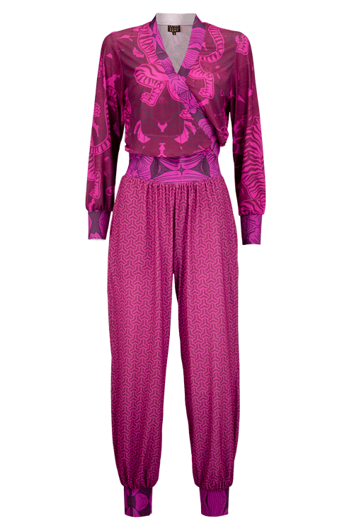 SHANGHAI Burgundy cerise Jumpsuits & Rompers Leigh Schubert