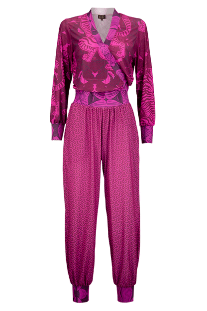 SHANGHAI Burgundy cerise Jumpsuits & Rompers Leigh Schubert