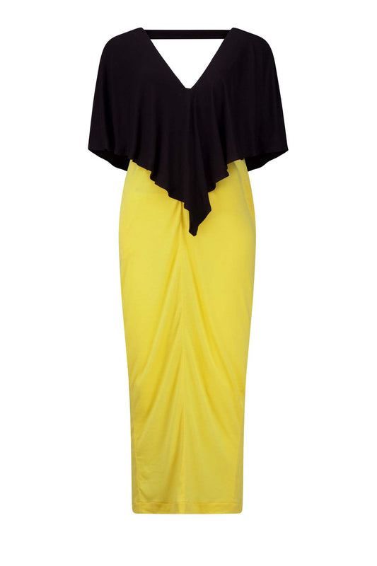 FLUTTER Yellow Black Dresses Leigh Schubert