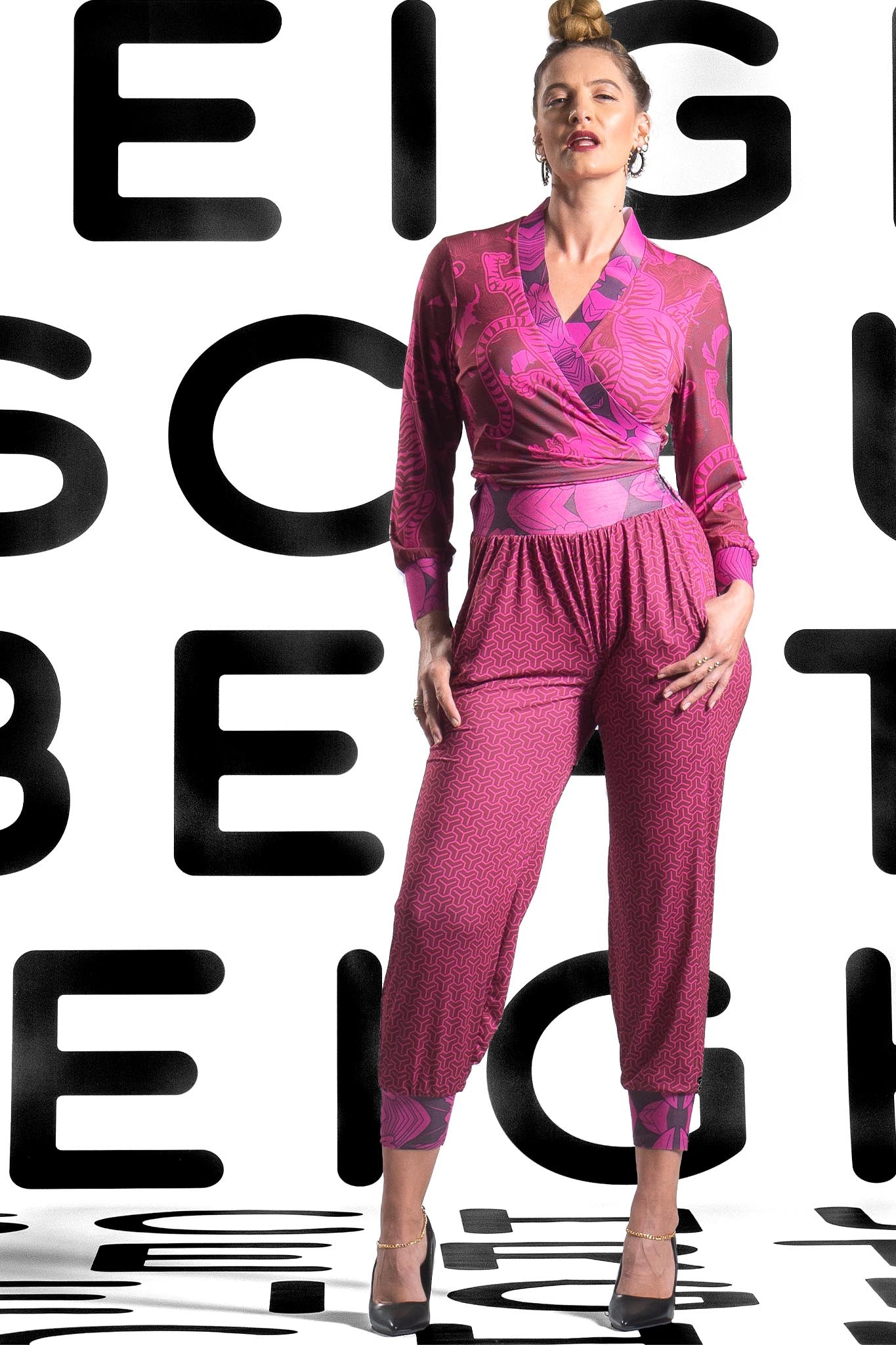 SHANGHAI Burgundy cerise Jumpsuits & Rompers Leigh Schubert