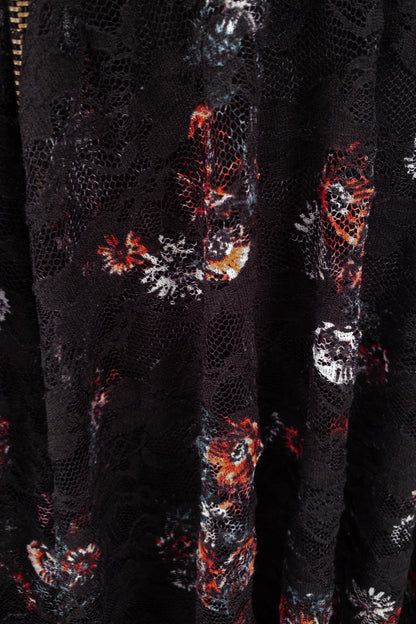 BELIZE Black floral print lace Dresses Leigh Schubert