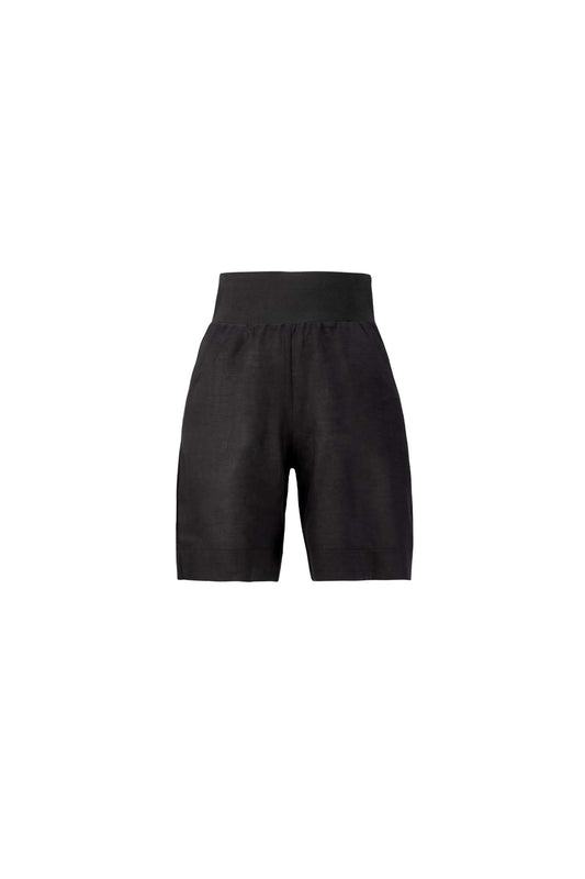 LIMA Black Linen Shorts Leigh Schubert