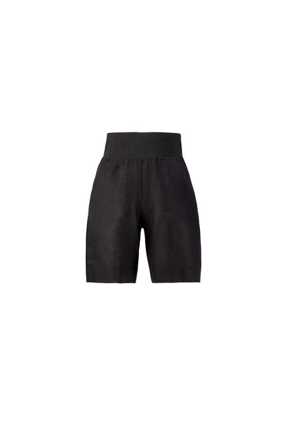 LIMA Black Linen Shorts Leigh Schubert