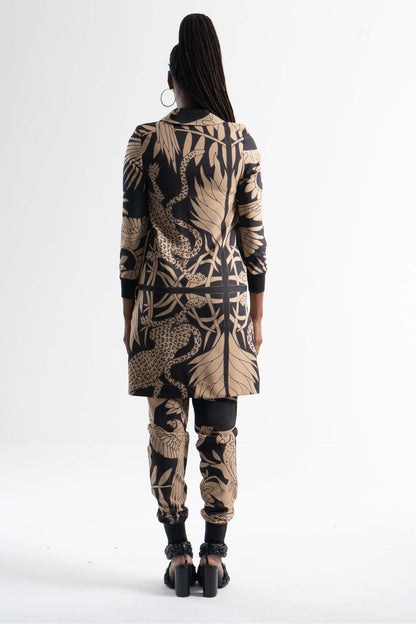 SHAKA Wild Print Camel Black Coats & Jackets Leigh Schubert