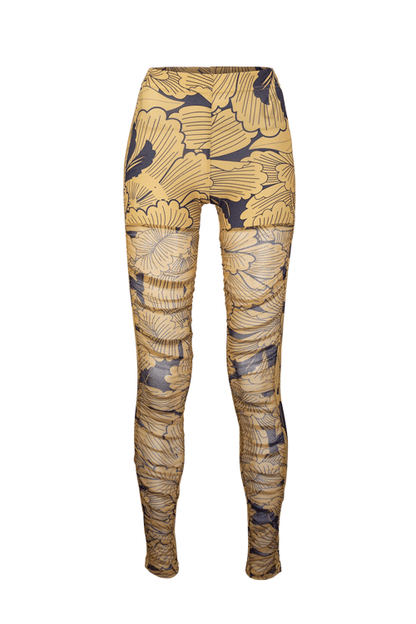 NELLE Mustard Charcoal Floral Pants Leigh Schubert