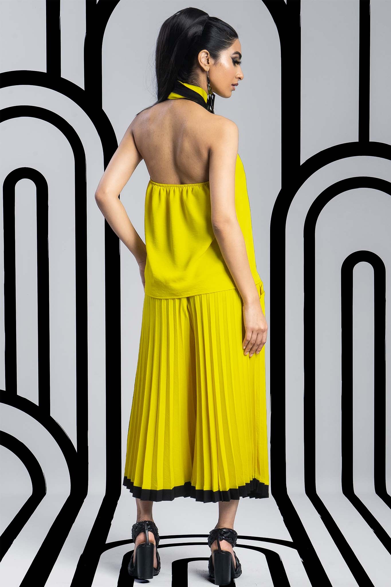 ANYA Yellow Black Pants Leigh Schubert