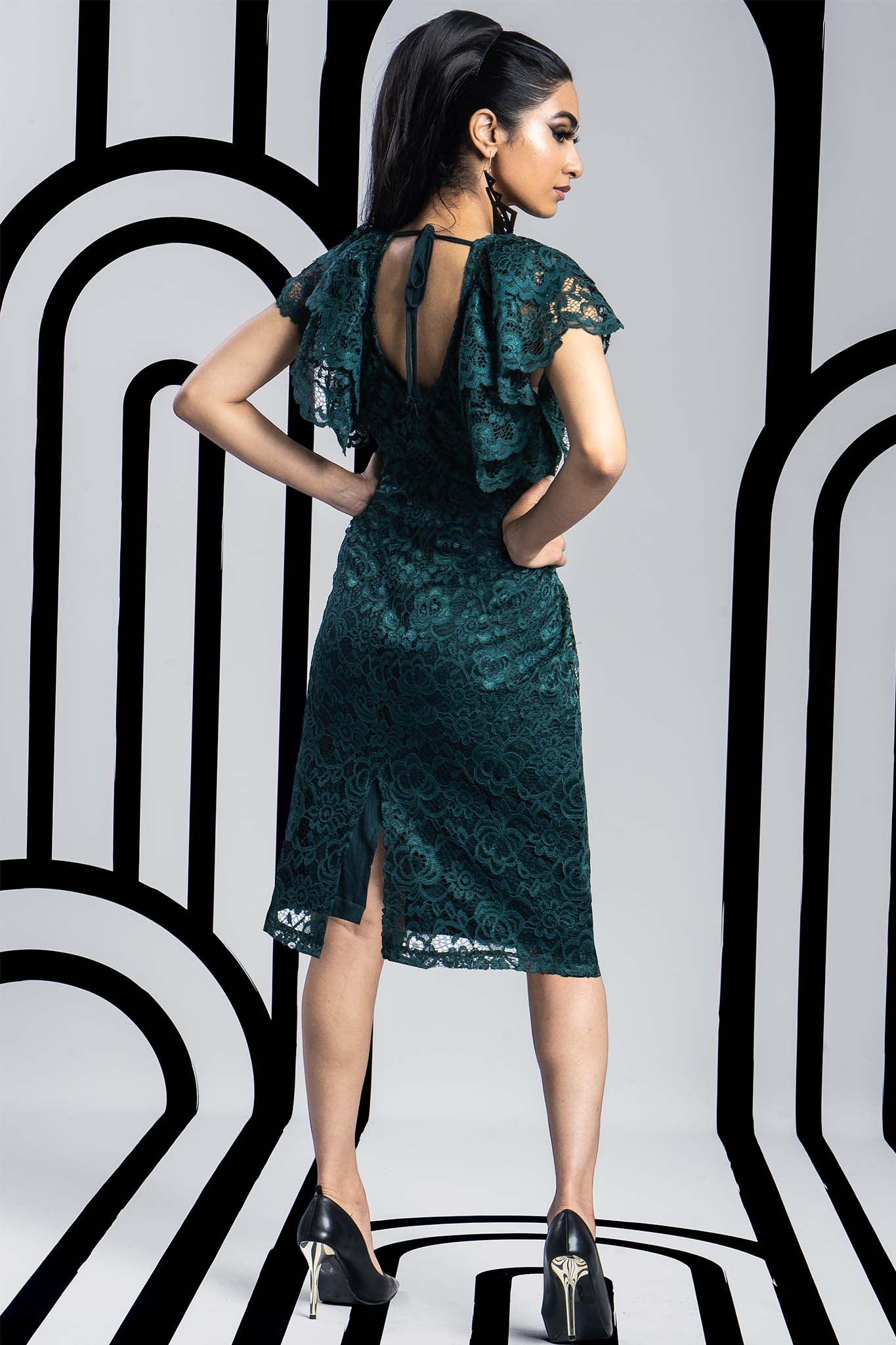 MARGO Jewel Green Dresses Leigh Schubert