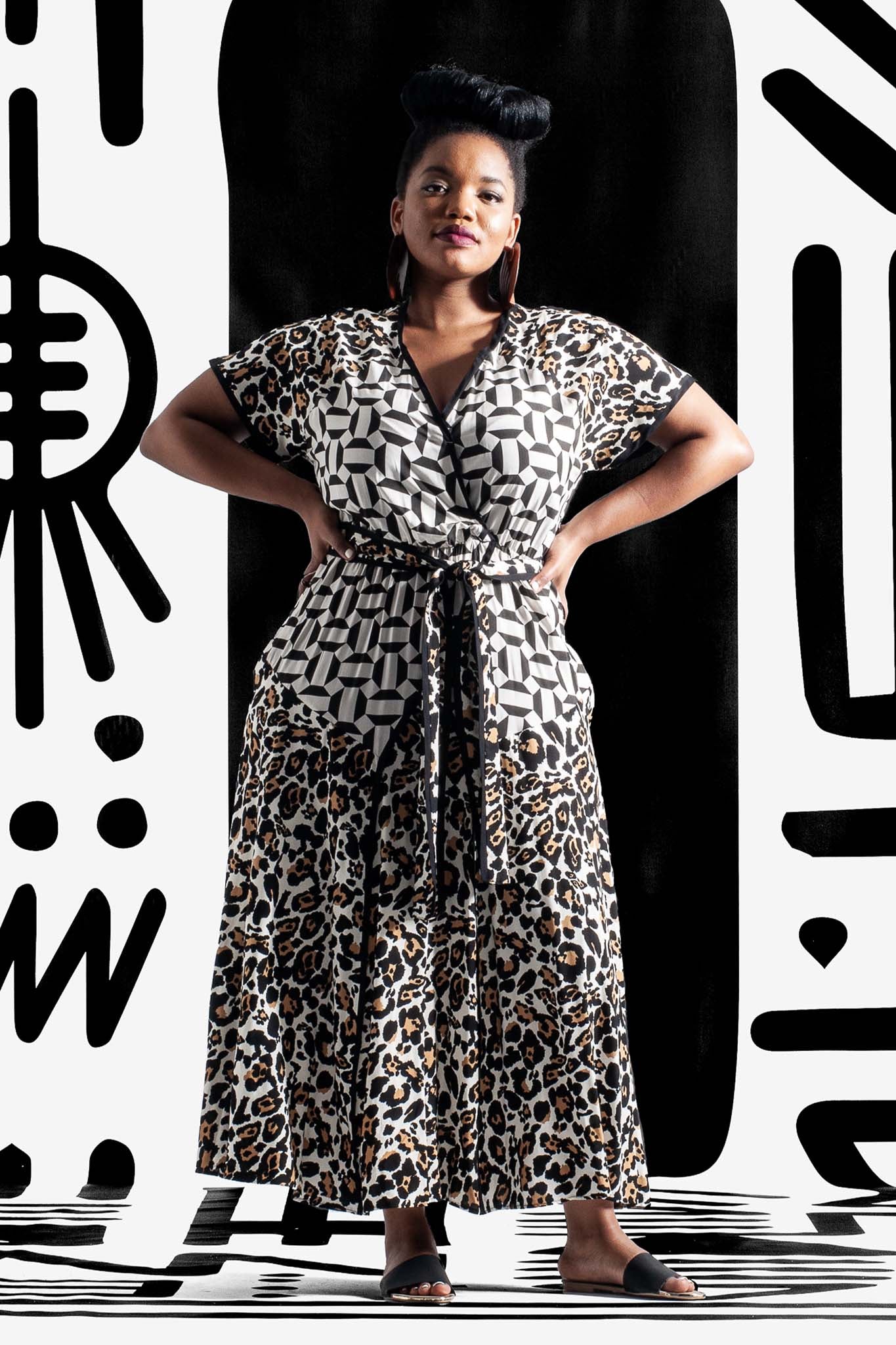 OSAKA Mustard, Black & Ivory Trim Dresses Leigh Schubert