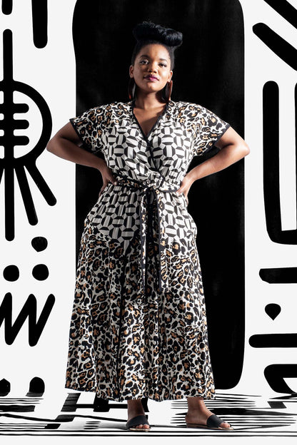 OSAKA Mustard, Black & Ivory Trim Dresses Leigh Schubert