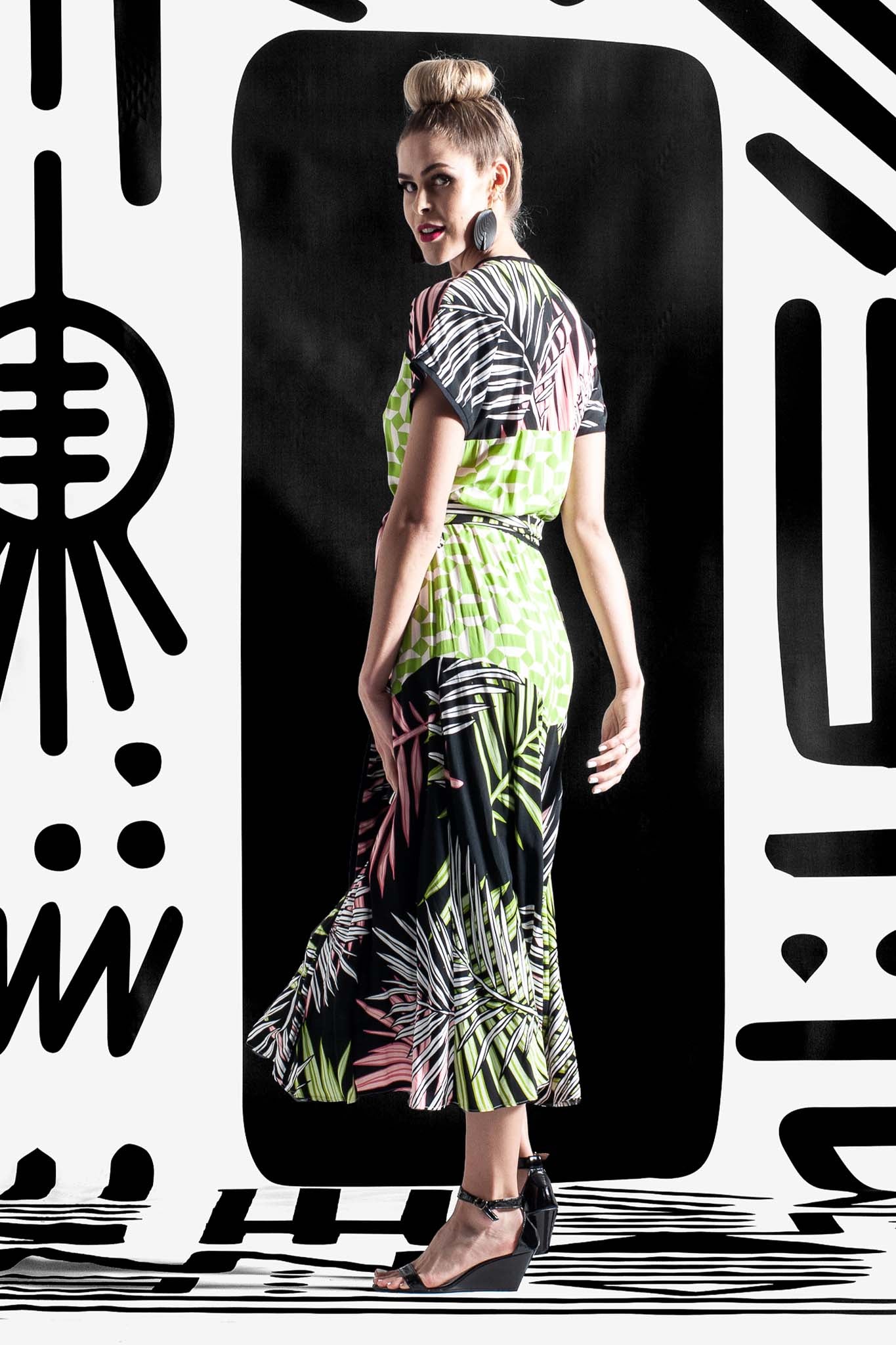 OSAKA Mustard, Black & Ivory Trim Dresses Leigh Schubert
