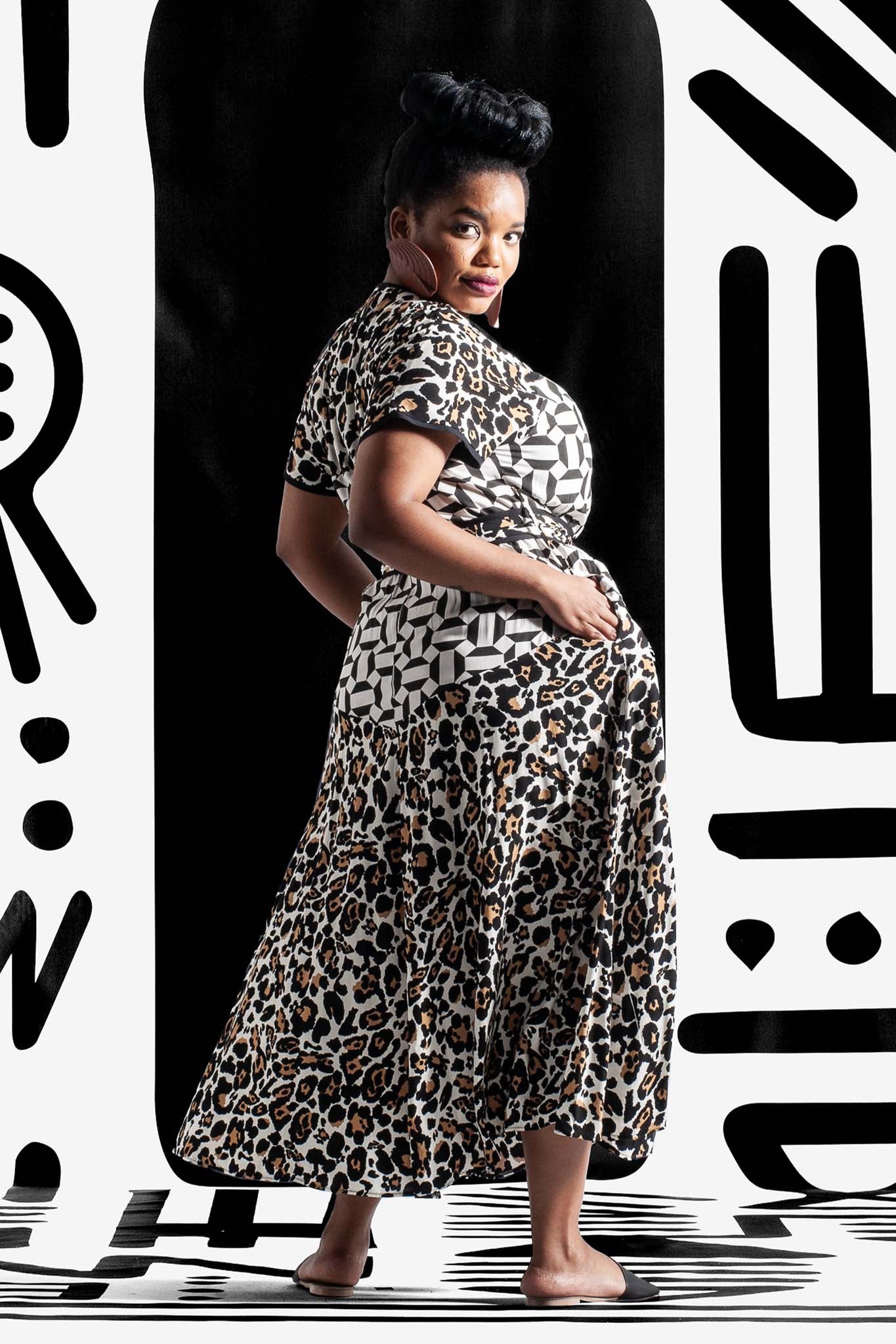 OSAKA Mustard, Black & Ivory Trim Dresses Leigh Schubert