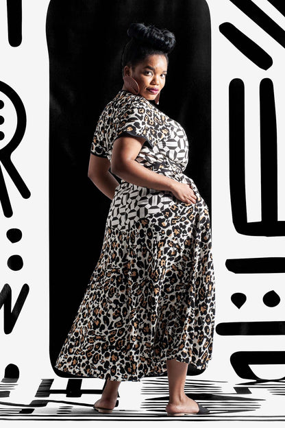 OSAKA Mustard, Black & Ivory Trim Dresses Leigh Schubert