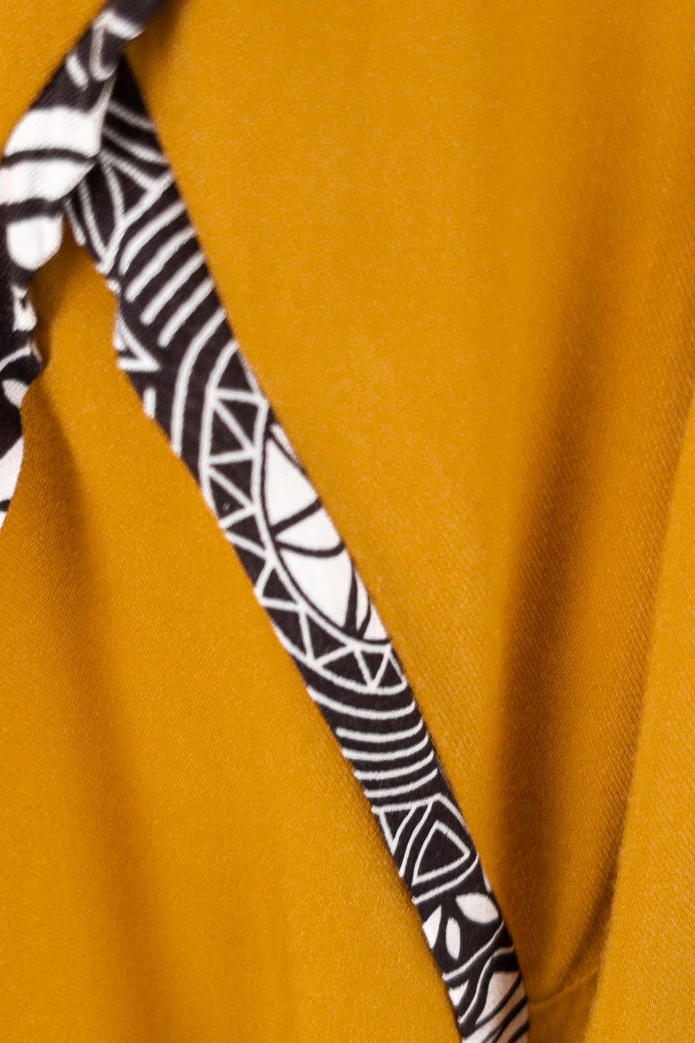 OSAKA Mustard, Black & Ivory Trim Dresses Leigh Schubert