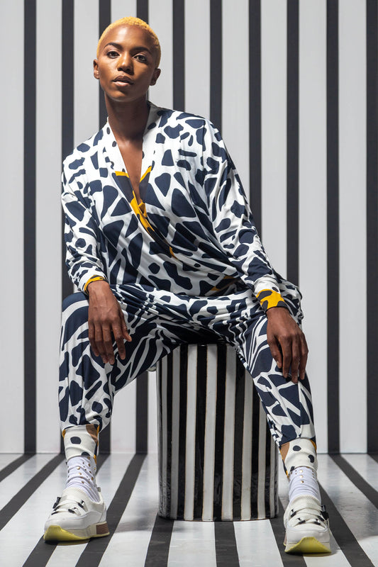 BECKS Moth Print Ivory Navy Outfit Sets Leigh Schubert