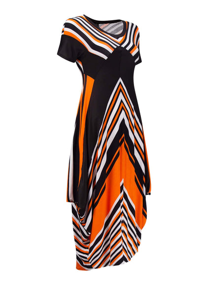 EDITH Orange stripe Dresses Leigh Schubert