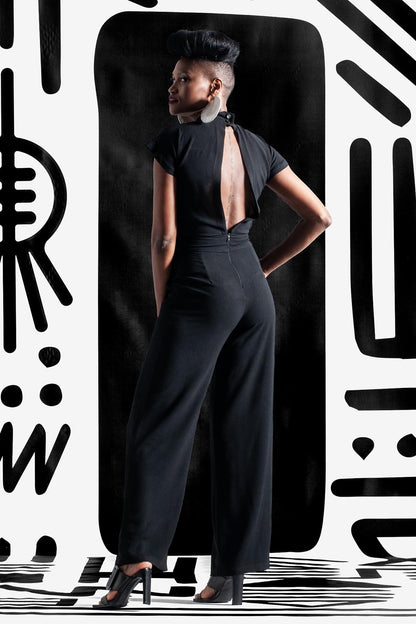 TENDAI Black Jumpsuits & Rompers Leigh Schubert