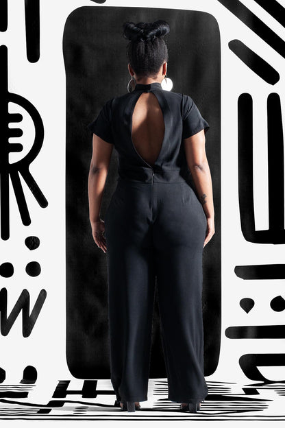 TENDAI Black Jumpsuits & Rompers Leigh Schubert