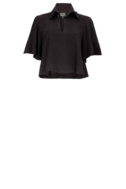 JOLIE Viscose Black Shirts & Tops Leigh Schubert
