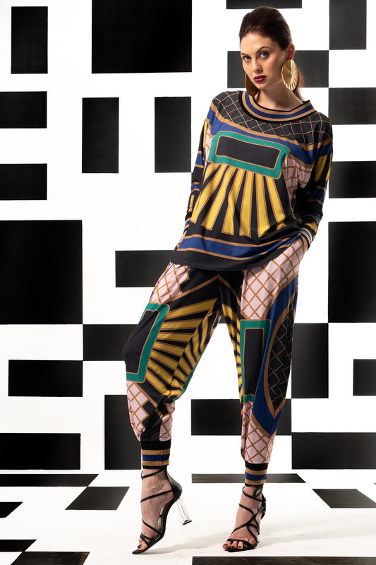 SHERONA Black Octave Multi Print Outfit Sets Leigh Schubert