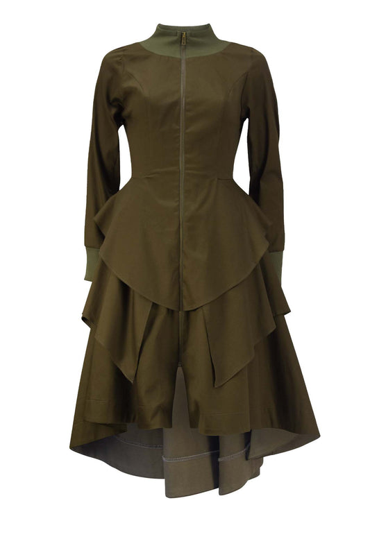 Leigh Schubert Coat Dresses VENANTIA Army