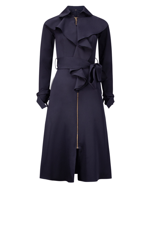 IRIS Navy Coat Dresses Leigh Schubert