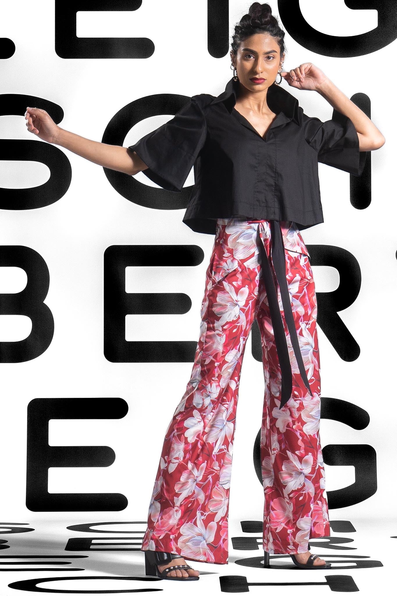 JULIENNE Red Peony Pants Leigh Schubert