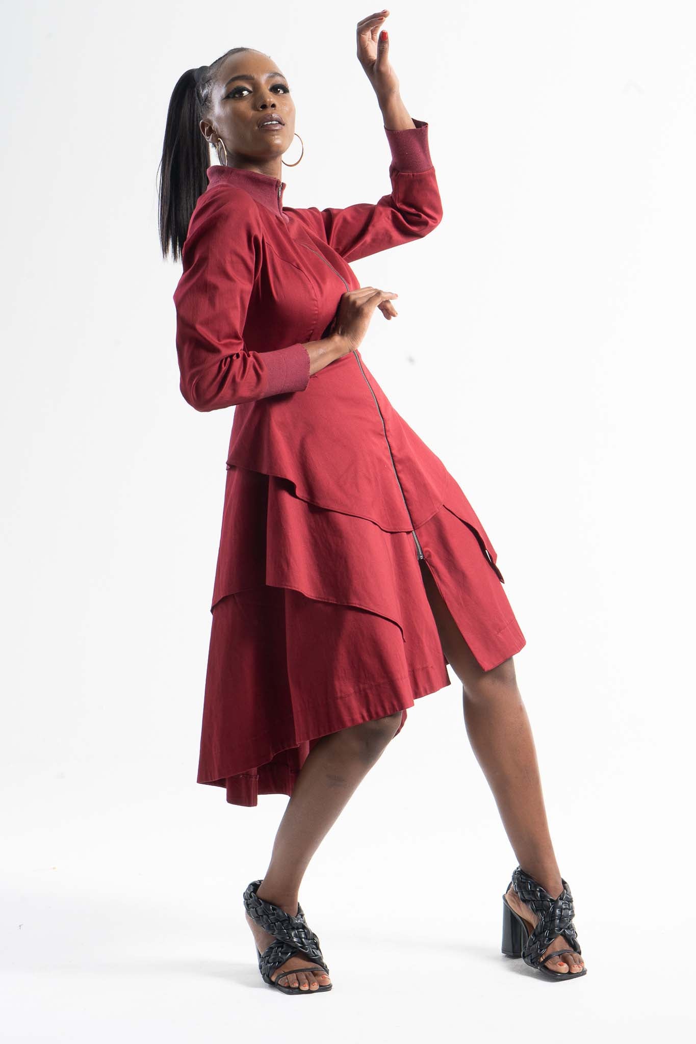 Leigh Schubert Coat Dresses VENANTIA Claret