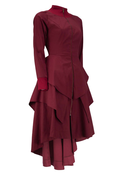 VENANTIA Claret Coat Dresses Leigh Schubert