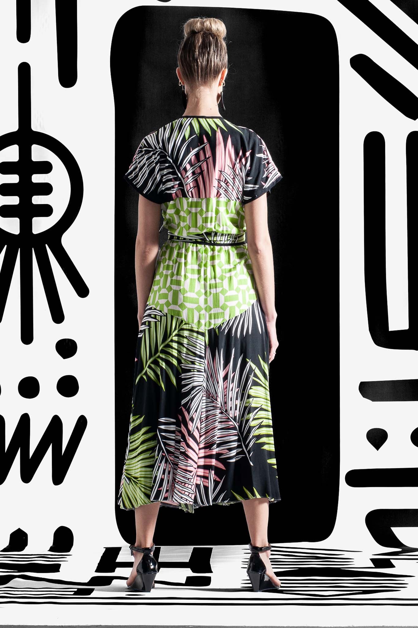 Leigh Schubert Dresses OSAKA Green Tropical