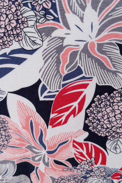 AMIGGO White Navy Floral Shirts & Tops Leigh Schubert