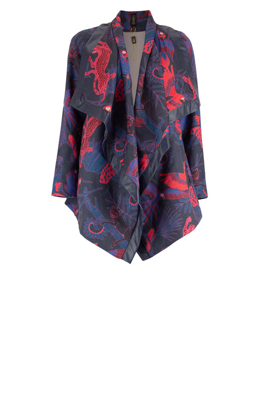 CROSBY Navy red print Coats & Jackets Leigh Schubert
