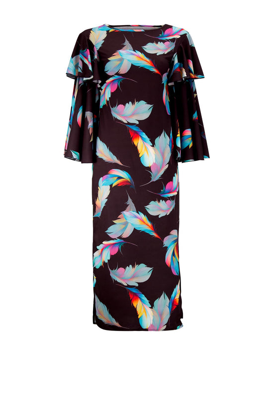 FALCON Black Feather Dresses Leigh Schubert