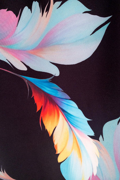 FALCON Black Feather Dresses Leigh Schubert